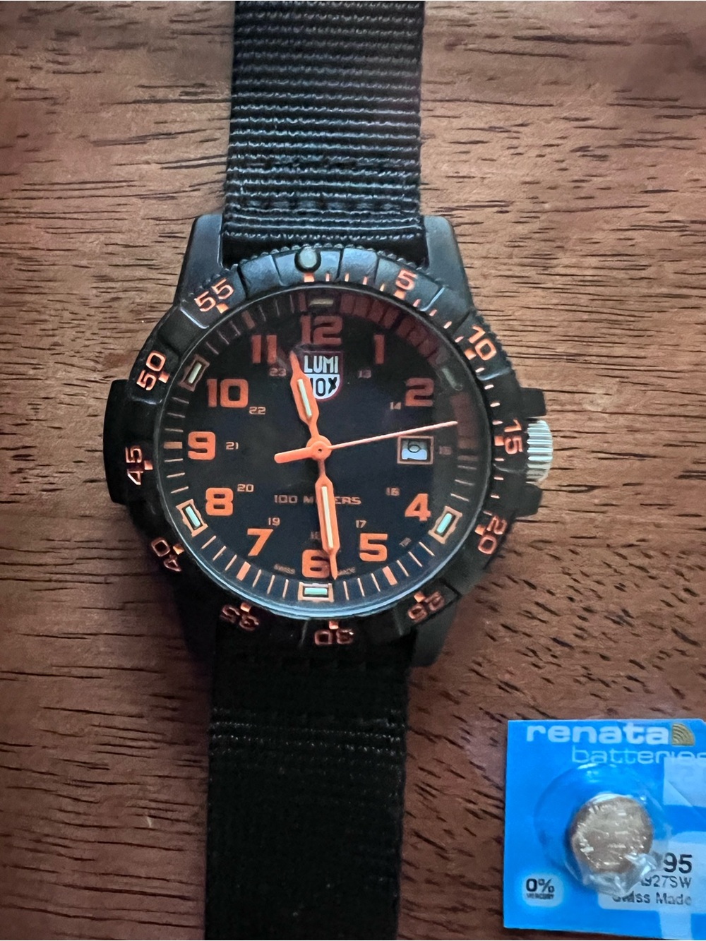 Luminox Men’s Black and Orange Tactical Watch